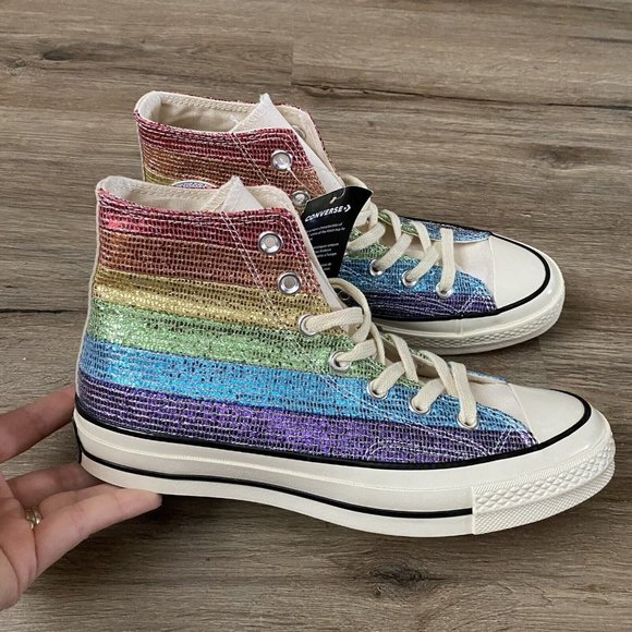 Converse x Miley Cyrus Chuck Taylor All Star 70 Hi Rainbow Women’s Size 8 - Picture 4 of 14